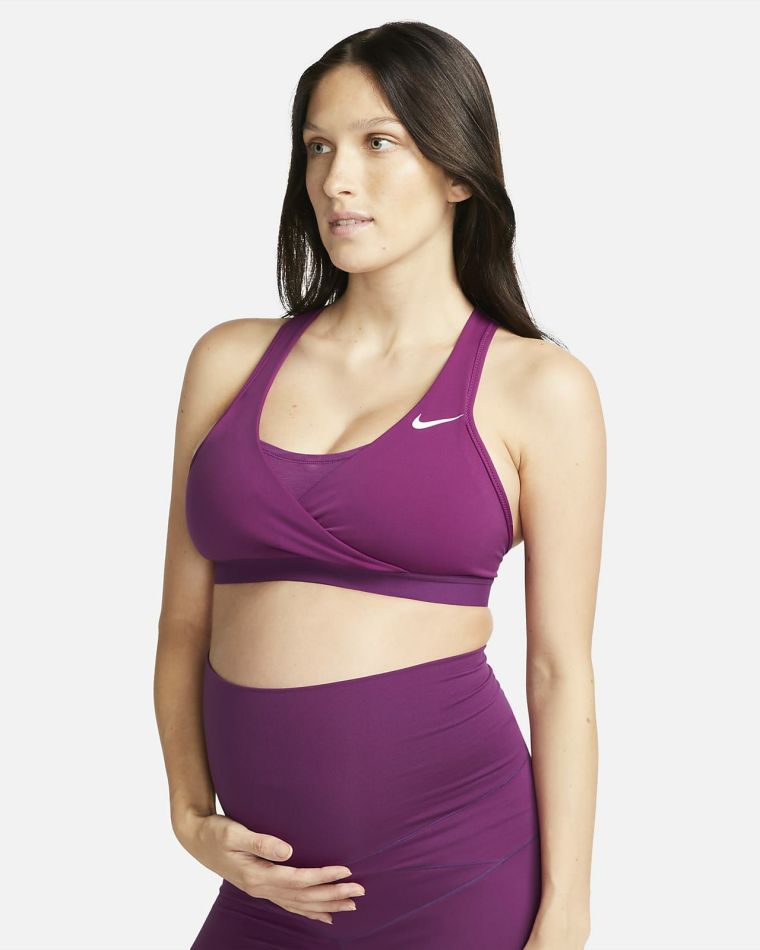 Kvinder Nike Sports-Bh'Er | Nike Swoosh (M) Viotech/Viotech/Hvid